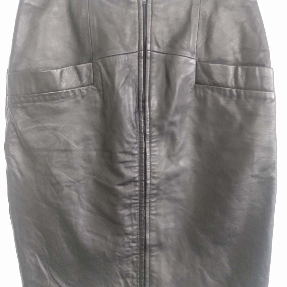 Moods by Krizia Vintage Leather Skirt sz8